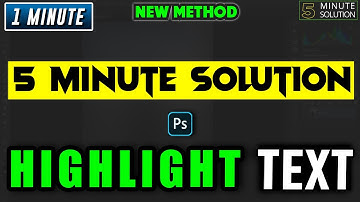 How to highlight text in photoshop 2024
