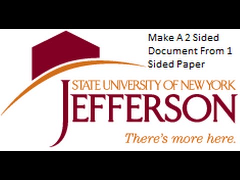 Making a Two Sided Document from One Sided Papers