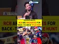 RCB ARE FAVOURITES FOR BACK-TO-BACK TITLE HUNT #royalchallengersbangalore #viratkohli #iplchampions