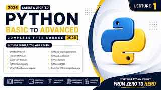 Python Complete Course 2026 🔥 | Lecture 1 | What is Python? | Python Basic to Advanced