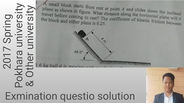 PRINCIPLE OF WORK AND ENERGY RELATED PROBLEM SOLVED:5| APPLIED MECHANICS-II 2017 spring pu