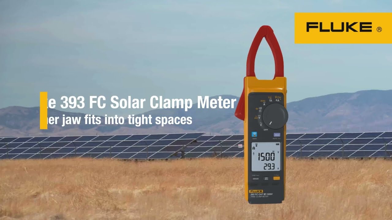 Fluke 393 FC Clamp Meter thinner jaw fits into tight spaces
