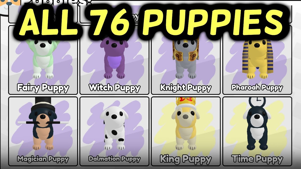 Puppyページです。 How to Get ALL 76 PUPPIES in FIND THE PUPPIES ROBLOX - YouTube