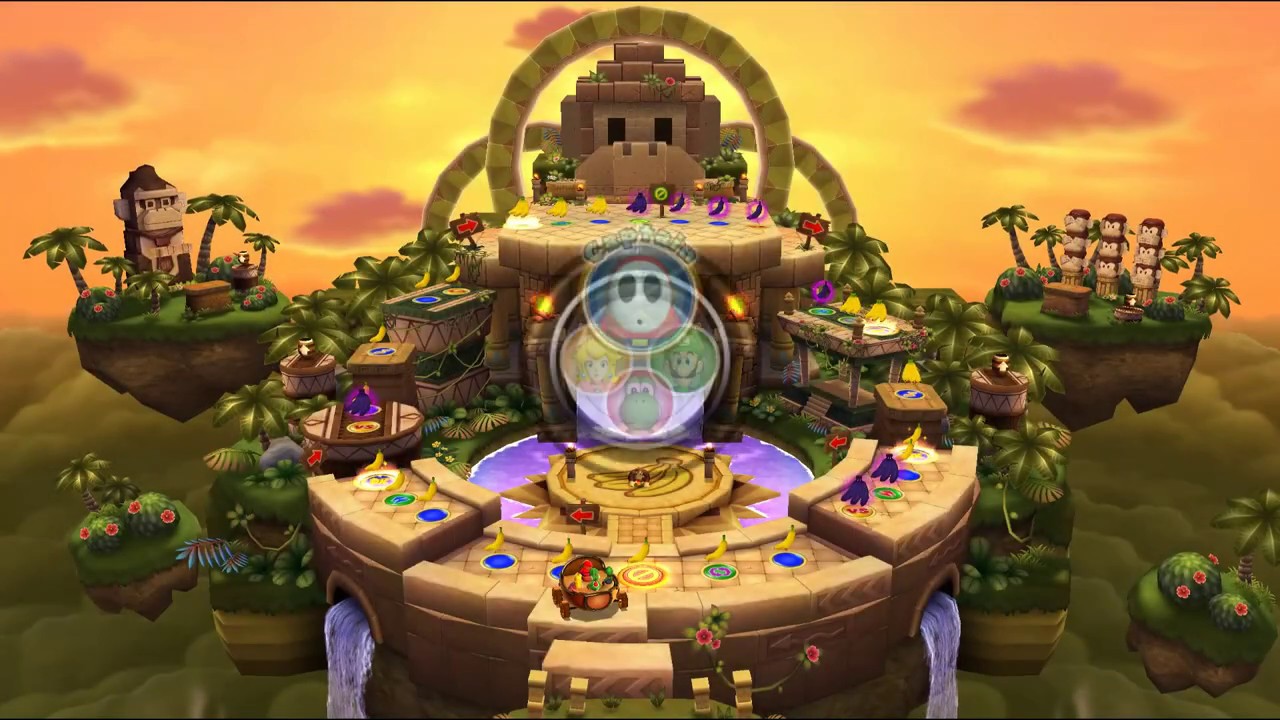 Mario Party 9 | Party - DK'S Junglen Rui. Shy Guy Vs Luigi Vs Peach Vs Yoshi . ( Party #122)