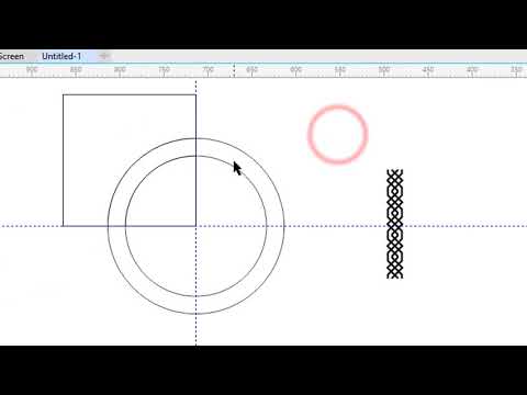 استدارة شكل مستقيم على دائرة