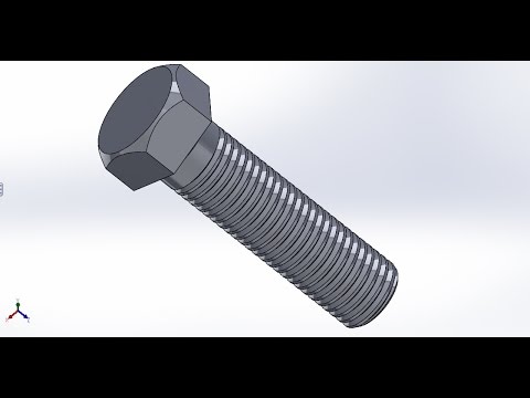 Video: Hoe teken je een bout in SolidWorks?