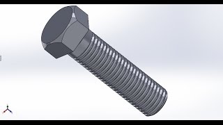 super easy bolt making lesson simple just 5 minutes-Solidworks tutorial 2016 screenshot 5