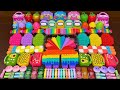 LIVE: Rainbow Among Us Glossy Slime – Mixing Random Things