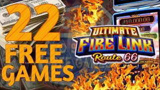 ⭐ 22 FREE GAMES + HANDPAY 🔥 HIGH LIMIT Ultimate Fire Link Route 66 Slot Machine at Casino screenshot 4