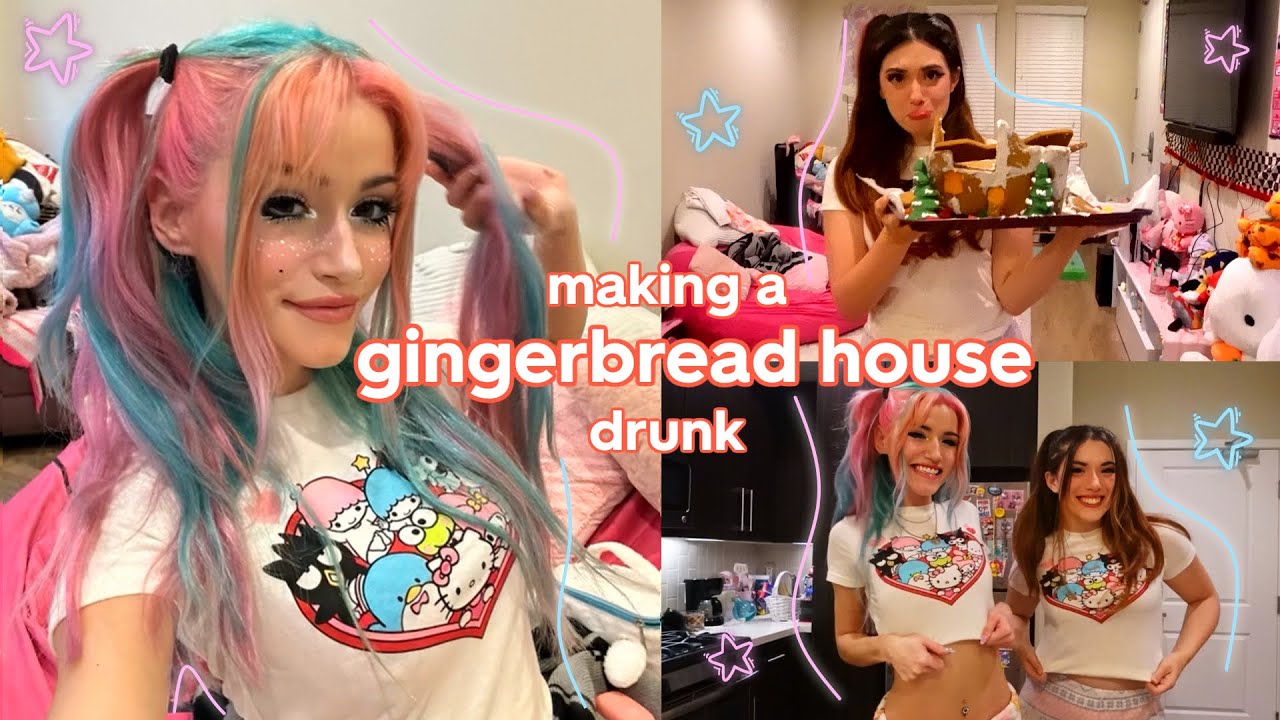 making a gingerbread house (drunk) ₊˚⊹♡
