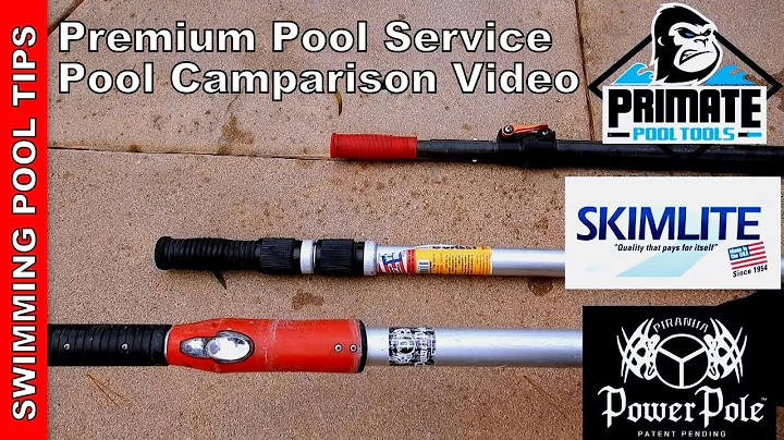 Premium Pool Service Pole Comparison Video: Primate Pole, Skimlite Dually, Piranha Power Pole