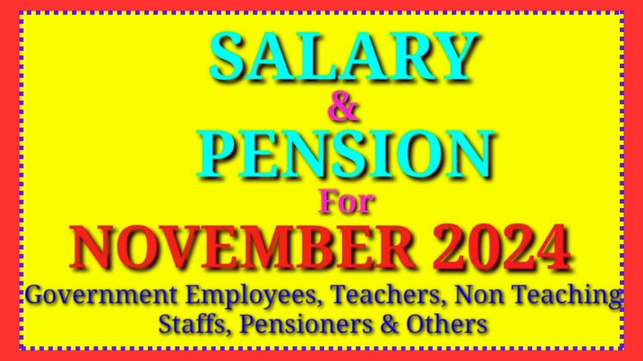 Salary And Pension Credit Date For The Month November|Salary And Pension| West Bengal Govt Employees