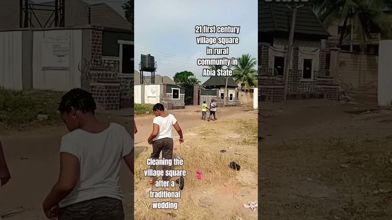 Cleaning the Village square in rural community in Abia State | village vibes