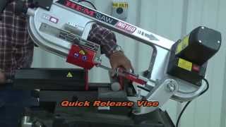HE&M Saw Utility Band Saws Cutting Demo