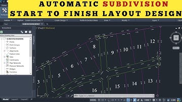 How to Create Parcels and Subdivisions in Civil3D || Automatic Subdivision || Layout Design