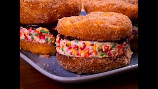 Donut Ice Cream Sandwiches