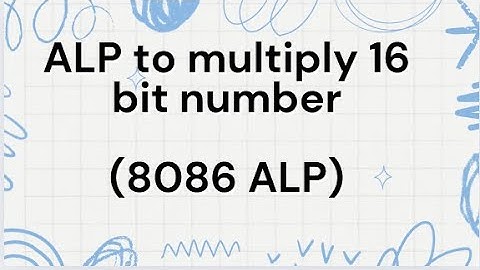8086 program to multiply 16 bit number