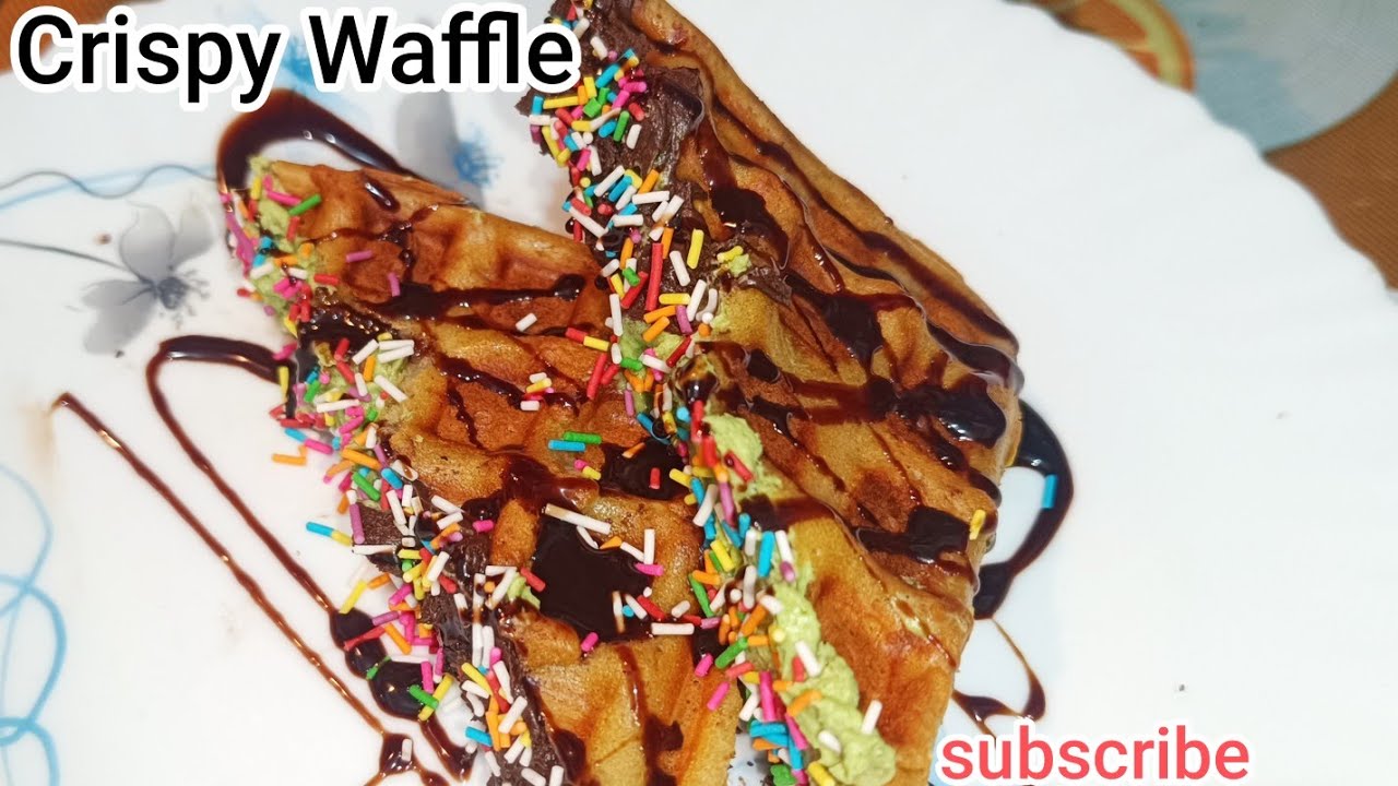 Chocolate Pista Waffle Recipe 😋| Crispy Waffle at Home#viral#video#viralvideo#youtube#yt#food#recipe