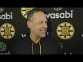 Marco Sturm talks with the media before BOS @ CHI