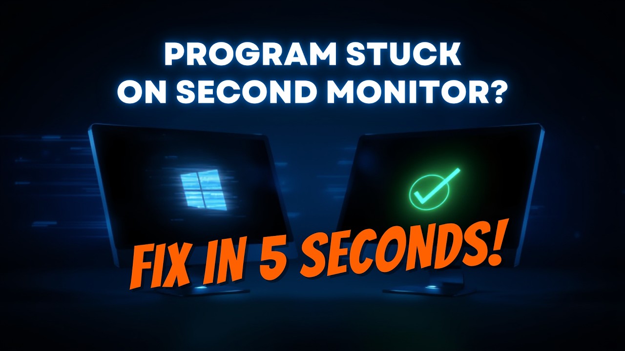 Program Stuck on Second Monitor? FIX in 5 Seconds! - YouTube