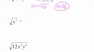 Simplifying Square Roots with Variables