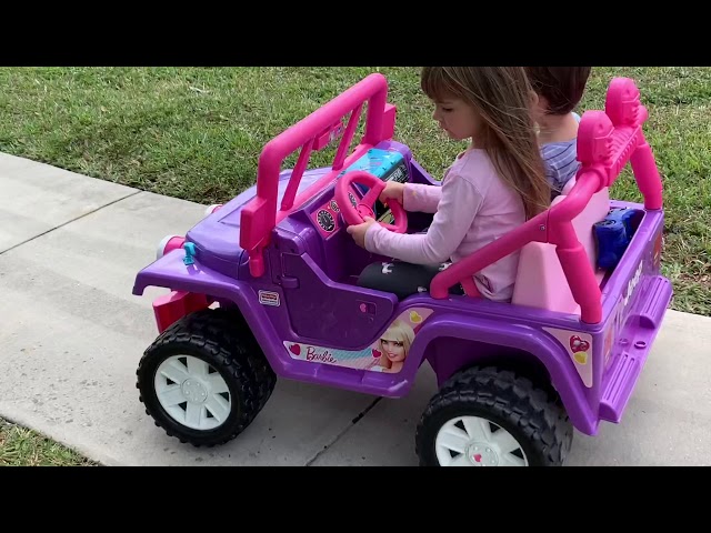 Fisher Price Power Wheels Purple Barbie Jeep - YouTube