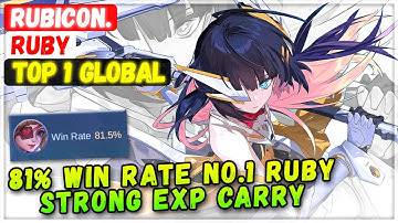 81% Win Rate No.1 Ruby Strong EXP Carry [ Top Global Ruby ] Rubicon. Mobile Legends Emblem And Build