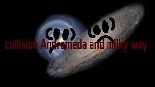 Milky Way Galaxy And Andromeda Galaxy Collision
