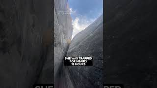Thumbnail for Woman records 'final moments' after getting trapped in narrow canyon