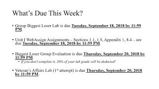 MAT 143 - Week 5 Overview