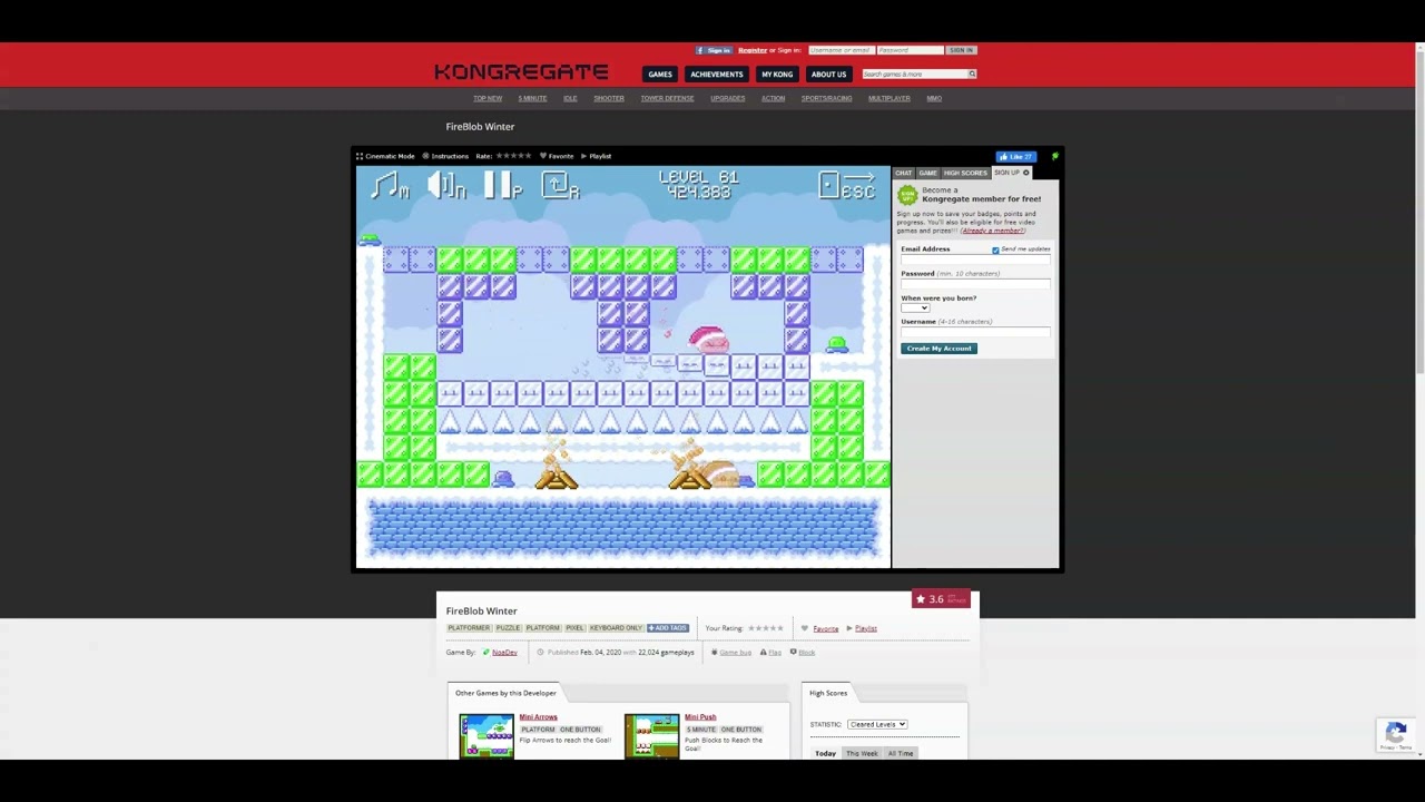 Fireblob Winter Full Game Speedrun (