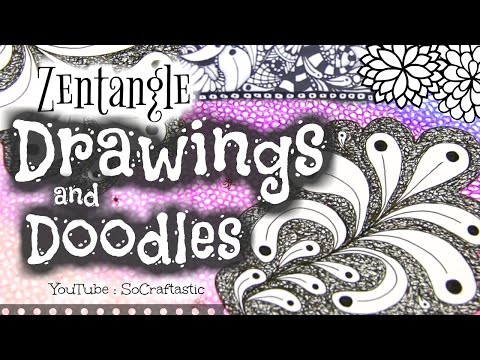 Zentangle On Computer The Art Of ZENTANGLE #3 - My Drawings & Doodles... Video