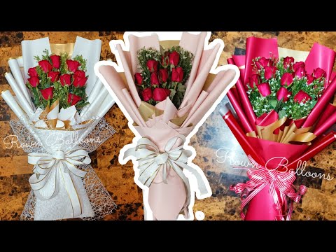 Simple Flower Rose Bouquet Tutorial