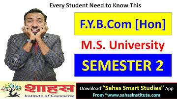 MSU - F.Y.B.Com SEMESTER 2 Information || Maharaja Sayajirao University - Vadodara #bcomhons_ #msu