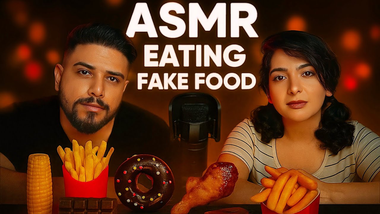 ASMR EATING FAKE FOOD🍗🍩🍟🍫🌽