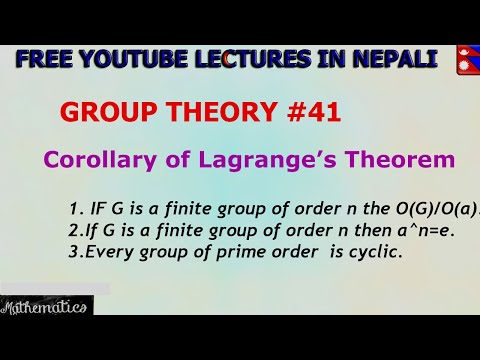 Corollary of Lagrange's