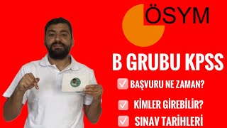 2026 Kpss Başvuru Tari̇hleri̇ - B Grubu Kpss Başvurusu Hangi̇ Kpssye Gi̇rmeli̇yi̇m? Kpss Ne Zaman?