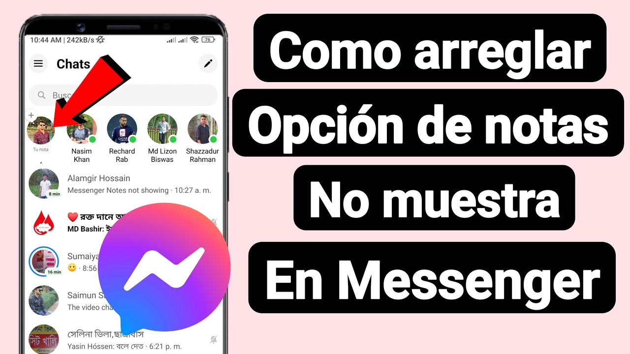 Cómo arreglar la opción de notas que no se muestra en Messenger | Nueva ...
