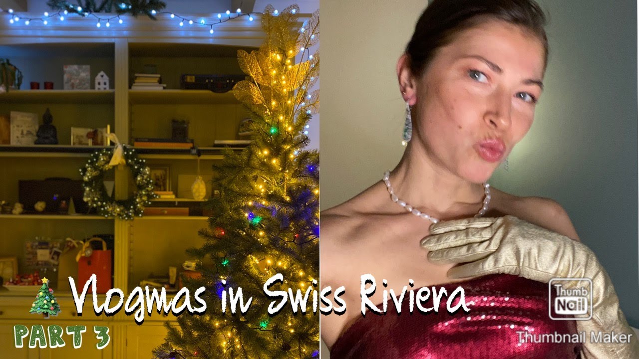 FESTIVE GLAM STYLE featuring leather gloves // VLOGMAS 3 // Christmas Tree is up at last @swissmayya
