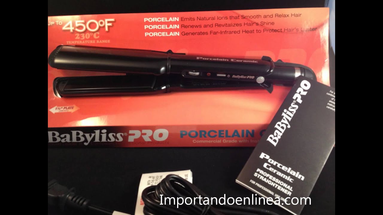 Nueva plancha Babyliss Pro Porcelain Ceramic - YouTube