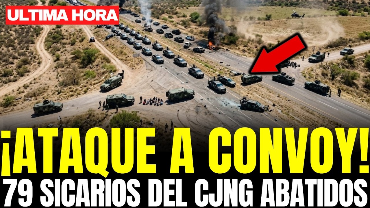 ATAQUE A CONVOY MILITAR TERMINA con 79 SICARIOS ABATIDOS