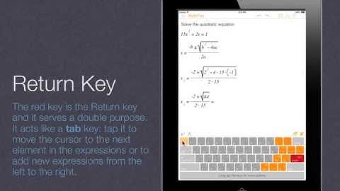 Learn how to use MathPad to solve a quadratic equation.