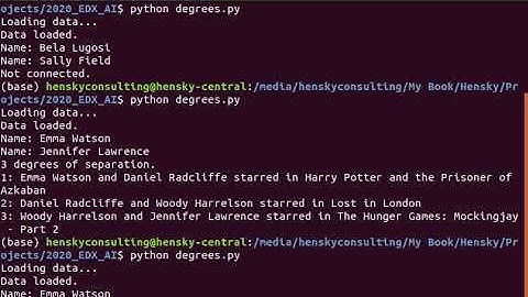 CS50AI Course - Degrees of Separation
