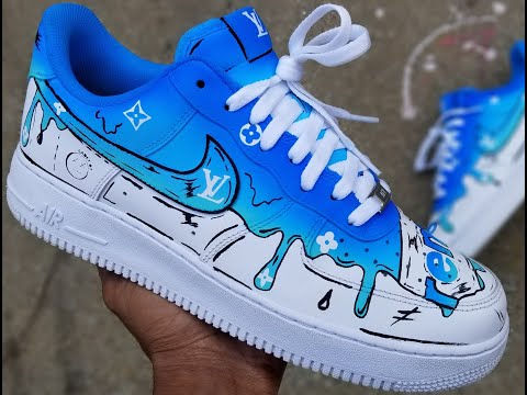 CUSTOM NIKE AF1 LOUIE VUITTON DRIP TIME LAPSE(4 shoes in 1 video!!) 