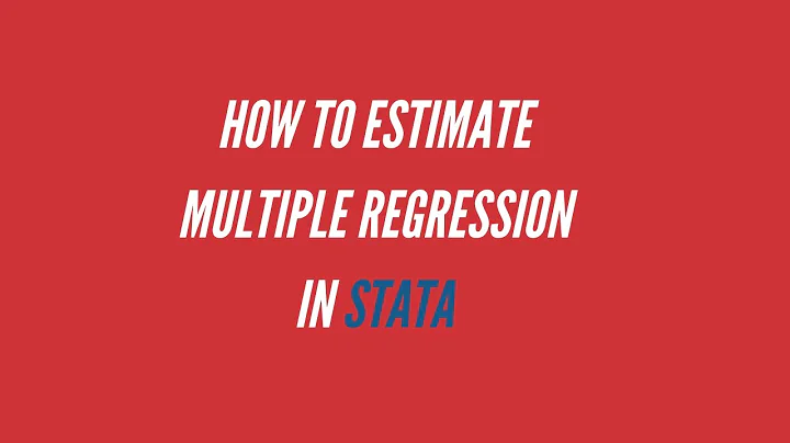 How to estimate multiple regression in Stata | A detailed tutorial