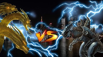 King Ghidorah vs Cyber Zilla