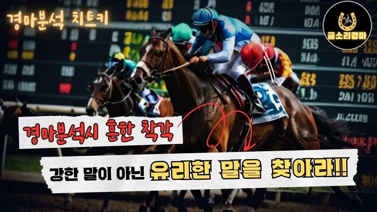 [경마] 경마 분석시 흔한 착각? 강한 말 아닌 유리한 말 찾는 방법!!#경마#복병마찾는법#경마분석노하우#굽소리경마