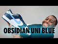 Nike dunk obsidian university blue white on foot sneaker review quickschopes 556 schopes fn7800 400