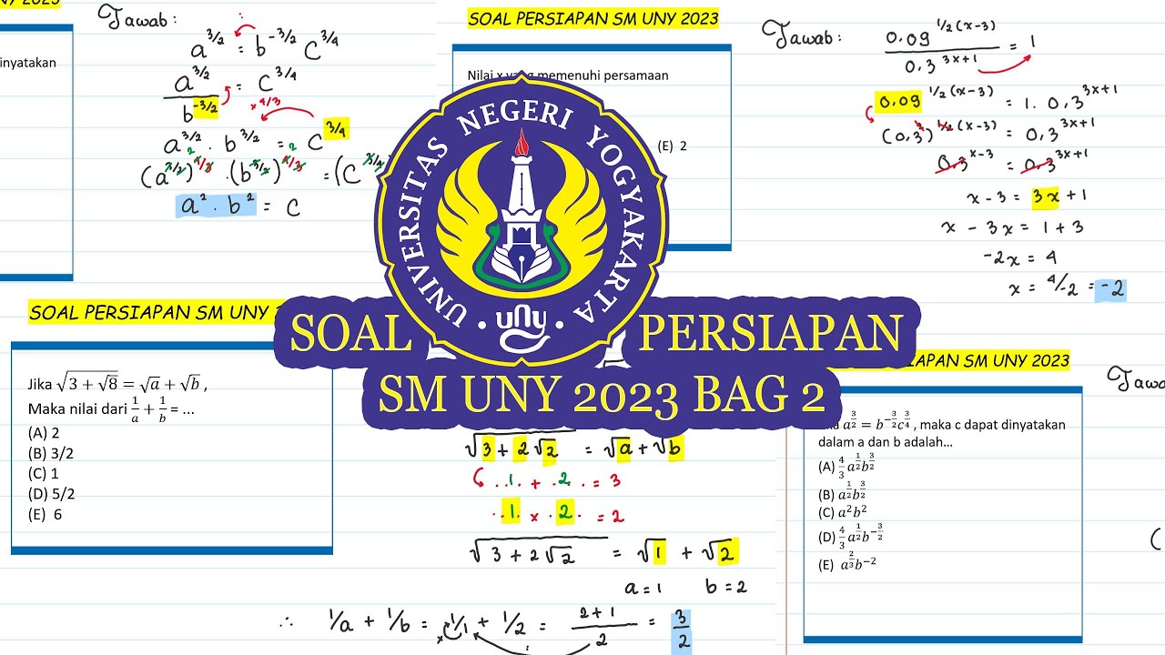 [SM UNY 2023] Bahas Soal Ujian Mandiri UNY Bag.2! Tipe soal Kemampuan Kuantitatif yg sering muncul!