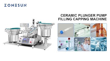 How To Use ZS-XBFC25S Automatic Ceramic Pump Liquid Filling Capping Machine with Feeder